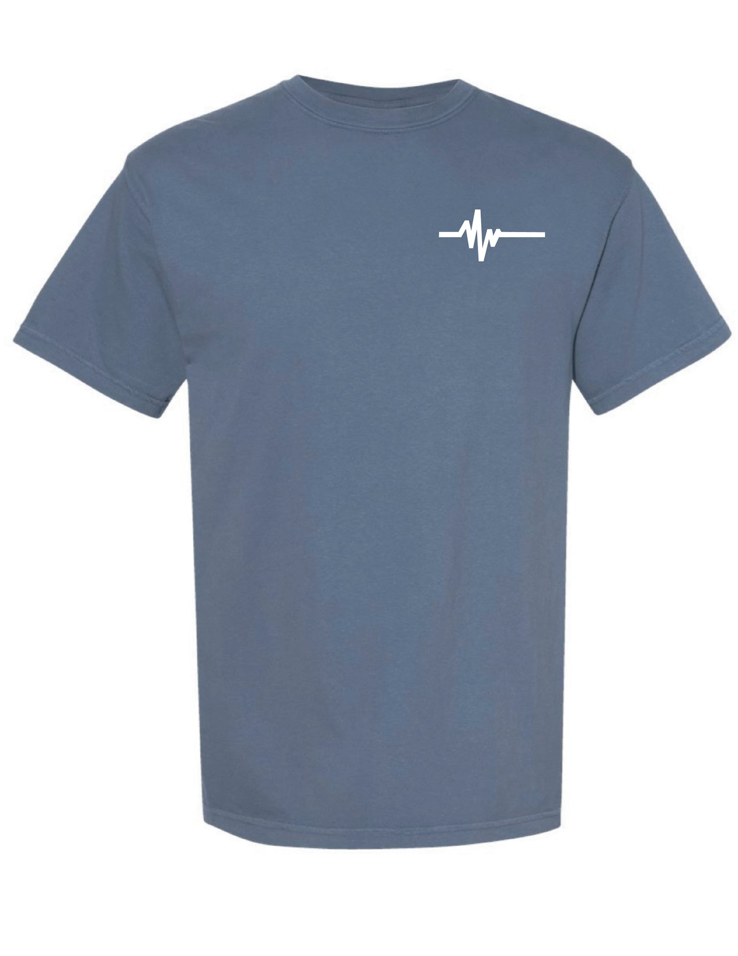 Embroidered Flatline EKG Heavyweight Tee