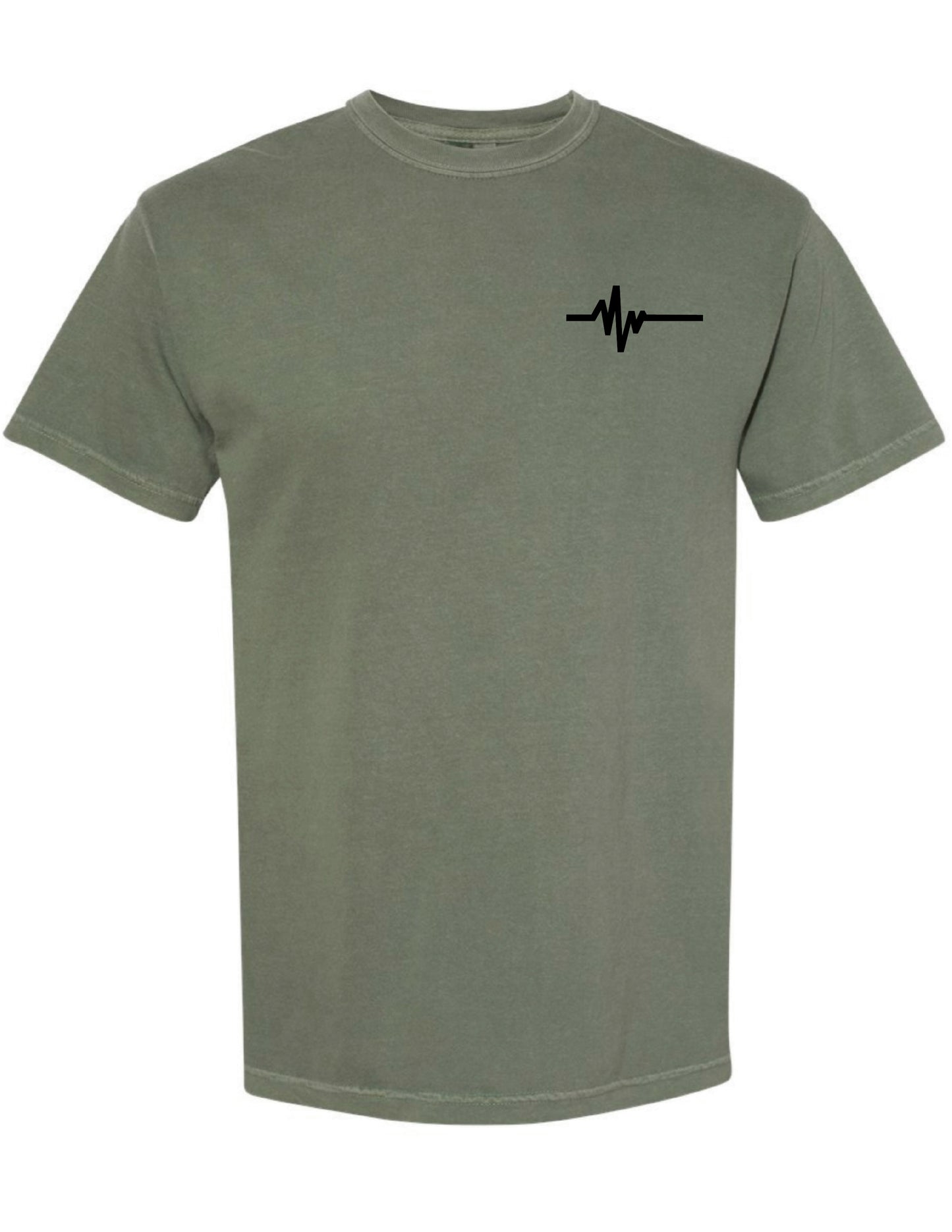 Embroidered Flatline EKG Heavyweight Tee