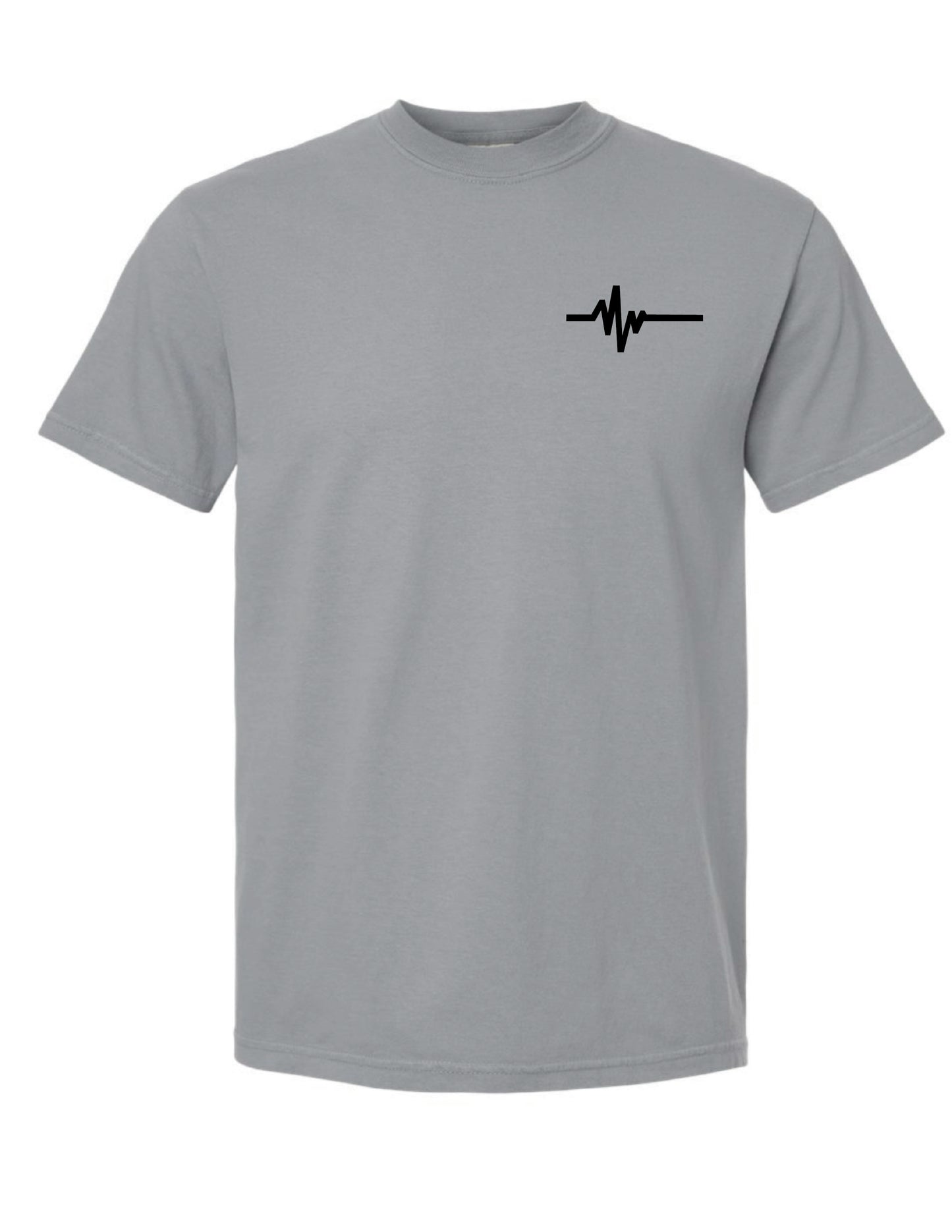 Embroidered Flatline EKG Heavyweight Tee