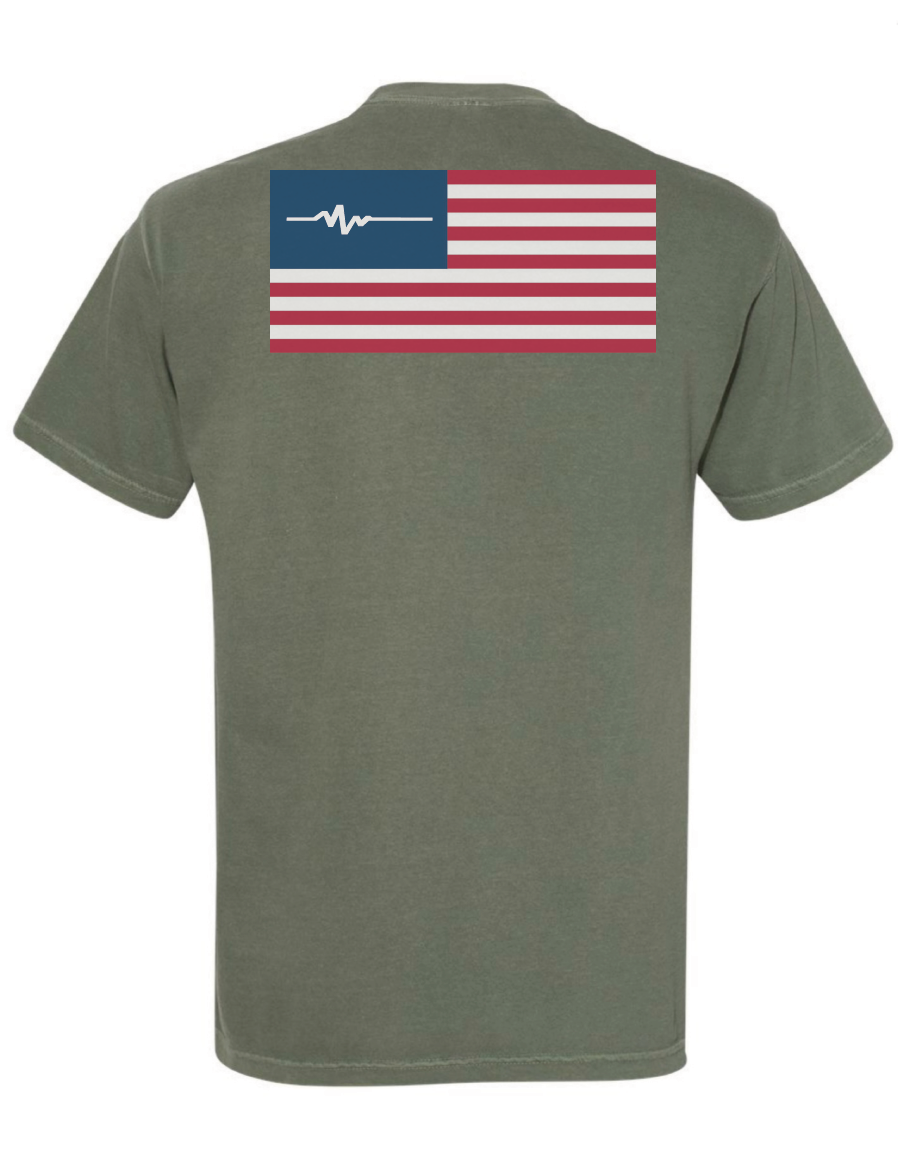 Flatline Old Glory Heavy Weight Tee