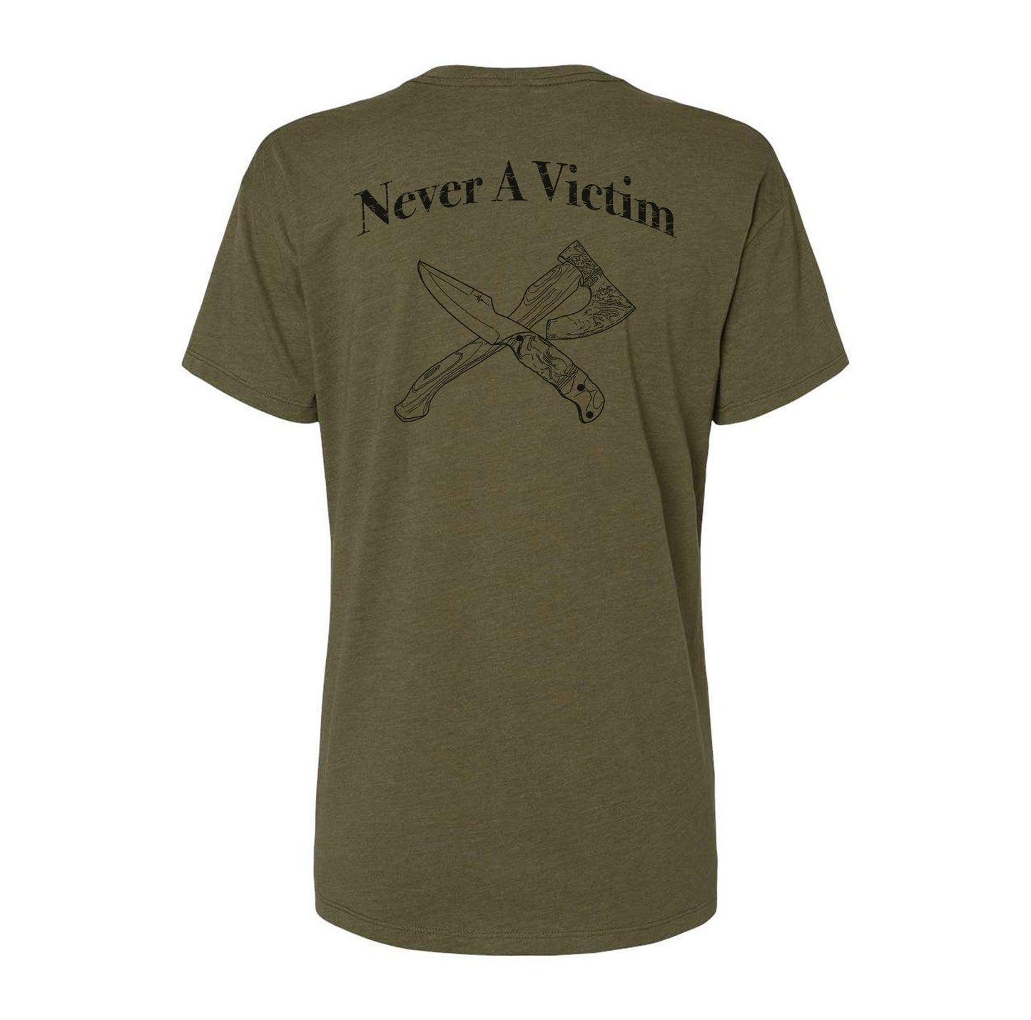 Ladies Never A Victim Blades Tee